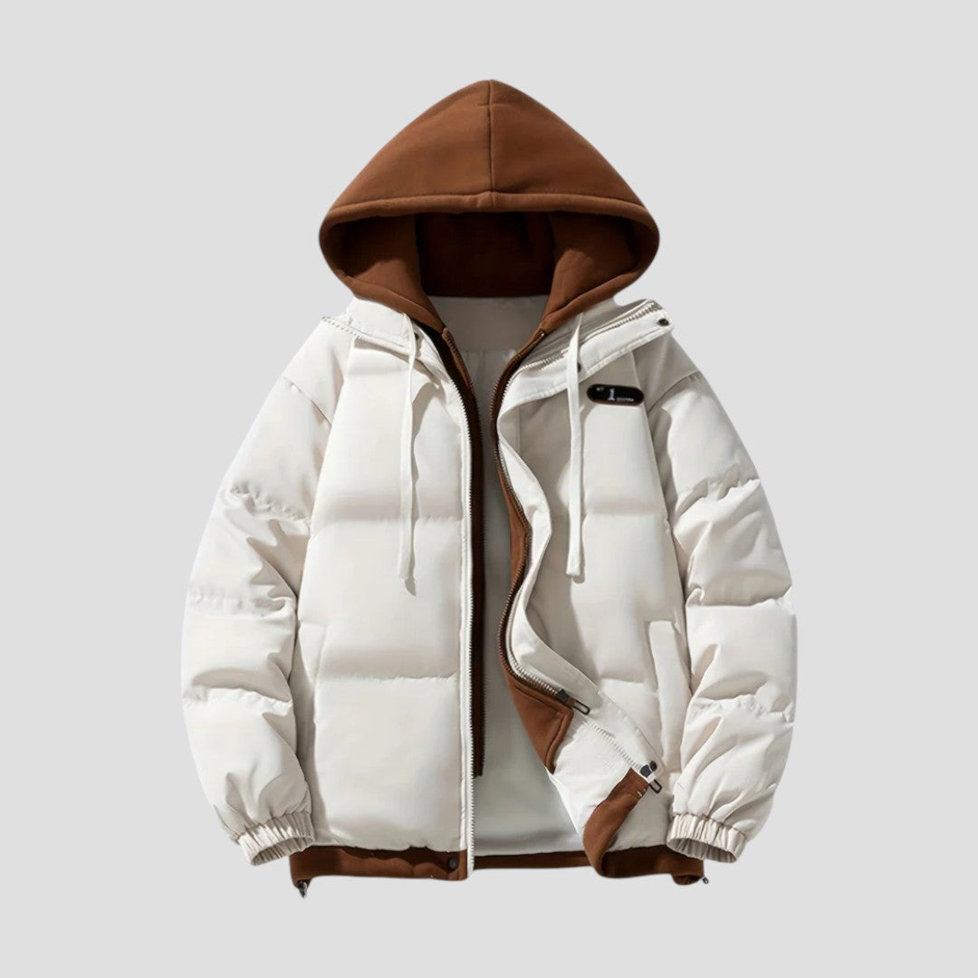 Men’s Oversized Puffer Jacket with Hoodie