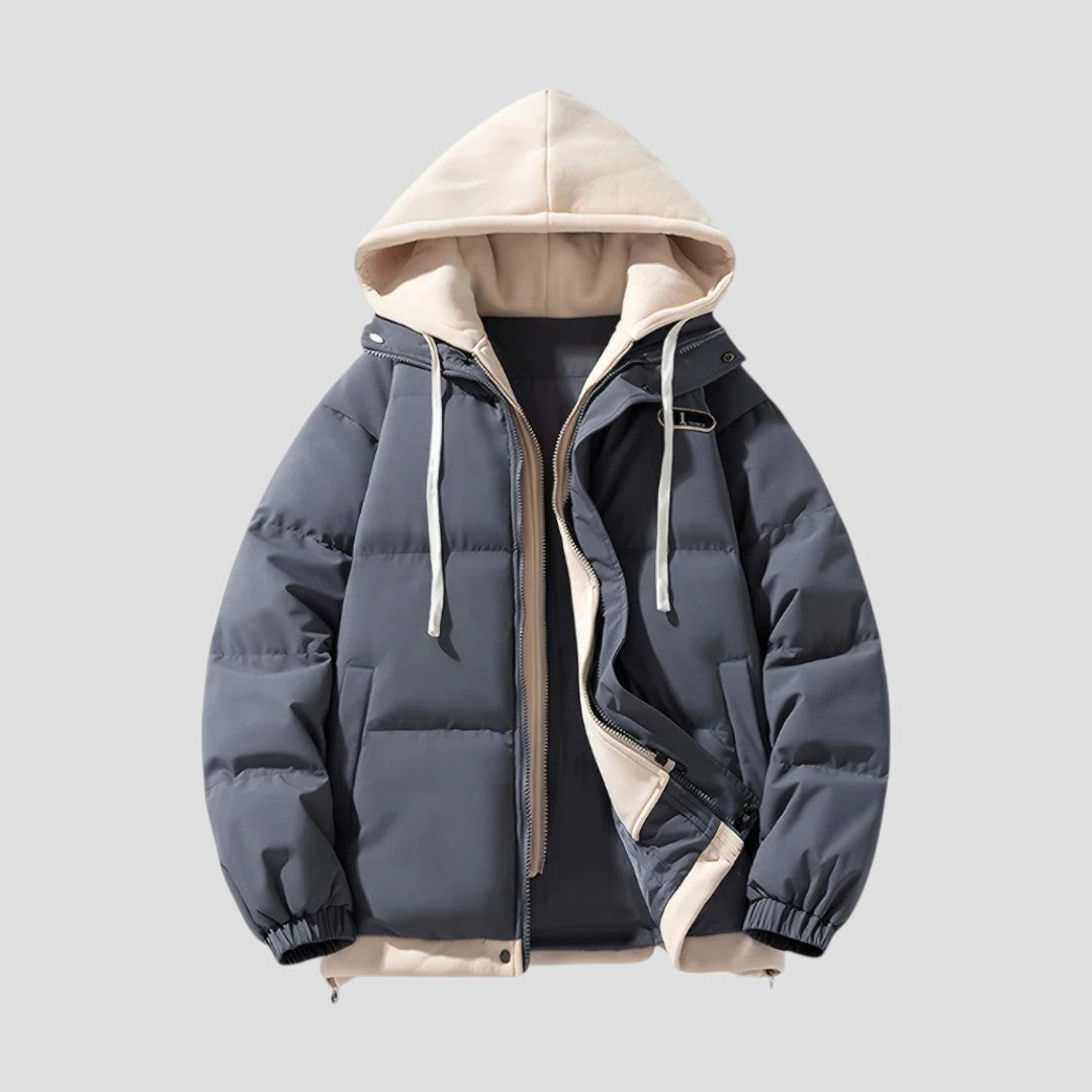 Men’s Oversized Puffer Jacket with Hoodie