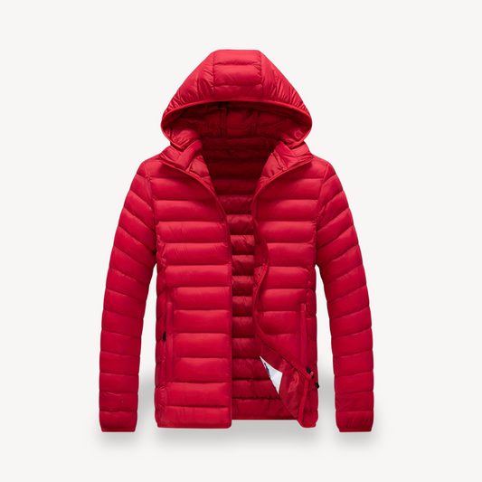 VogeLuxe | Men’s Minimalist Hooded Lightweight Puffer Jacket