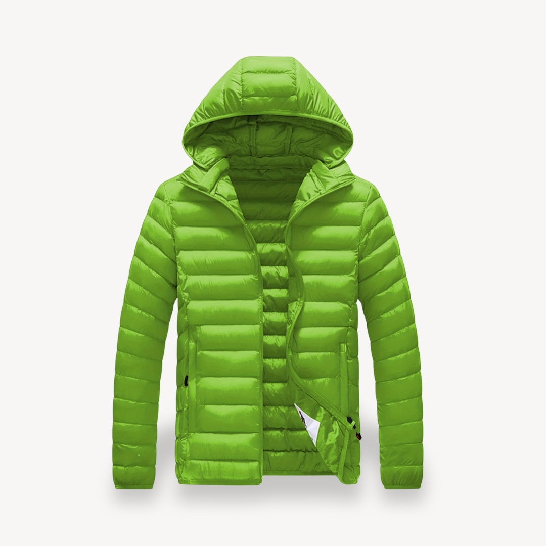VogeLuxe | Men’s Minimalist Hooded Lightweight Puffer Jacket