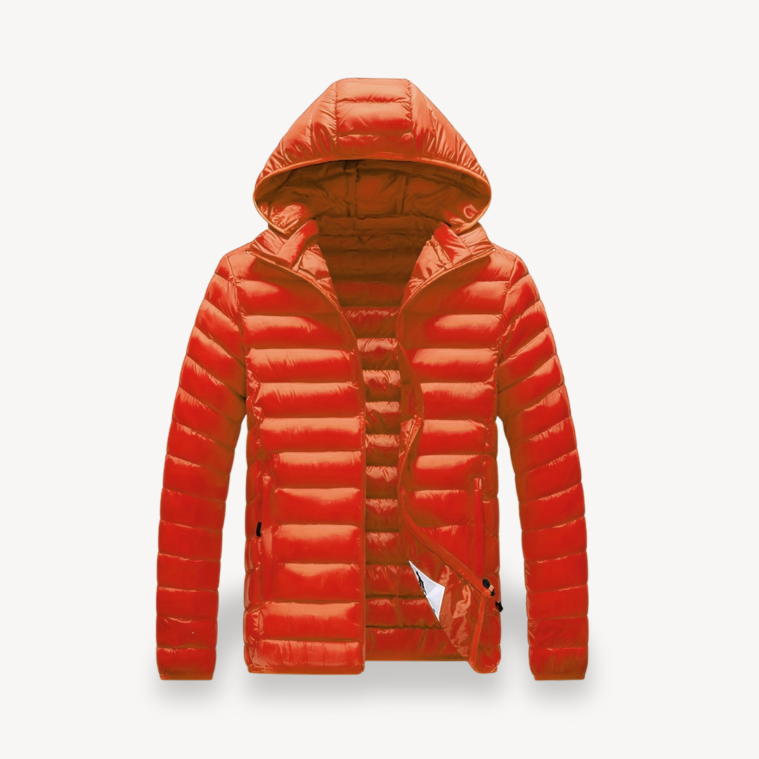 VogeLuxe | Men’s Minimalist Hooded Lightweight Puffer Jacket