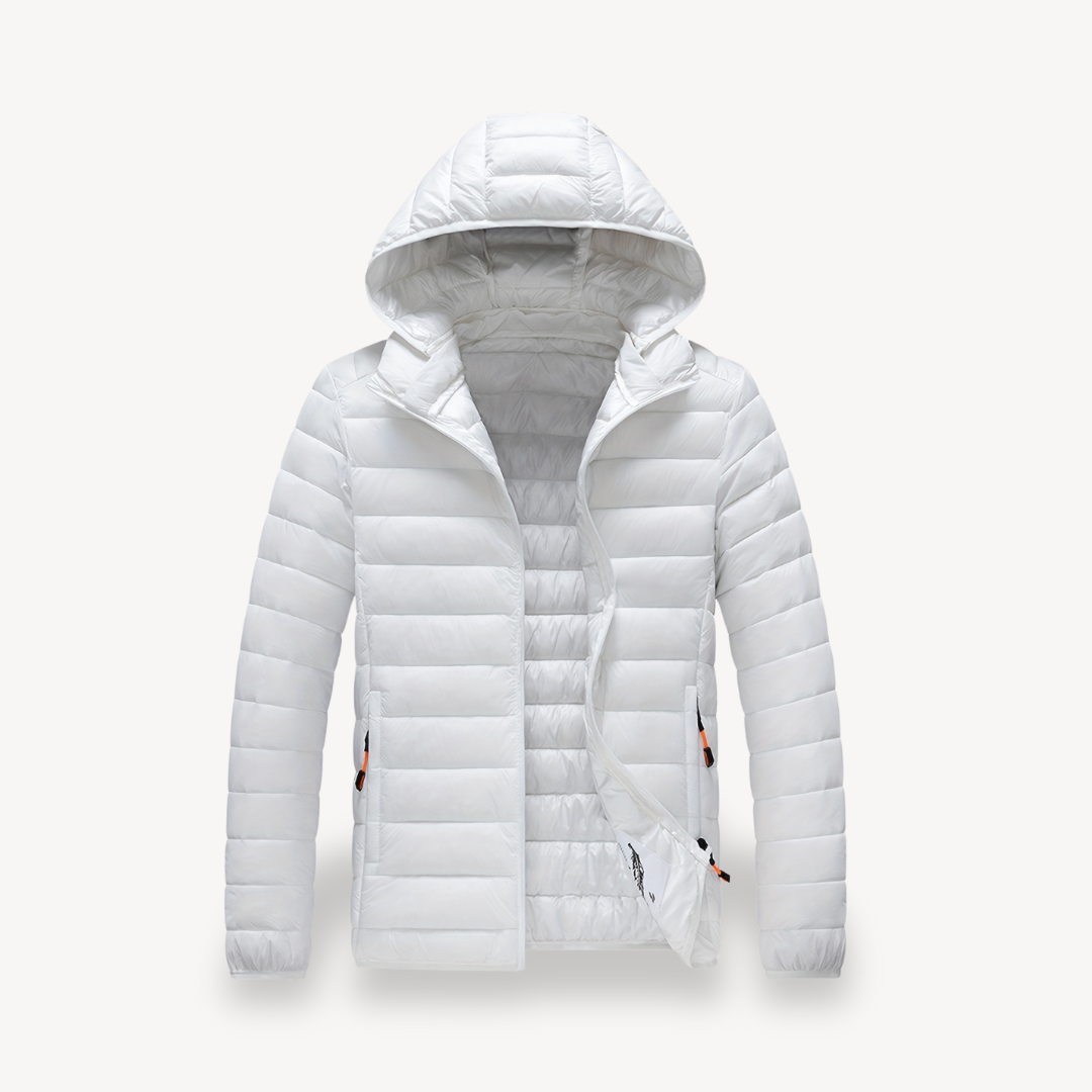 VogeLuxe | Men’s Minimalist Hooded Lightweight Puffer Jacket