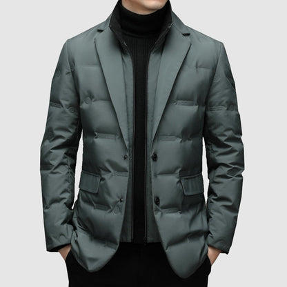 Men’s Padded Jacket with Notch Lapels – Smart Outerwear 1