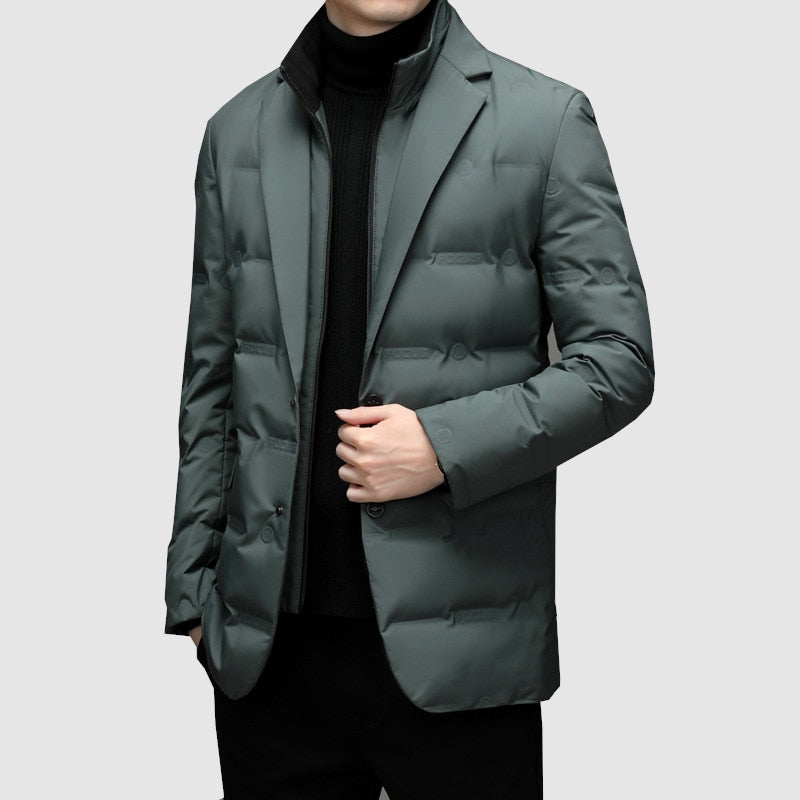 Men’s Padded Jacket with Notch Lapels – Smart Outerwear 2