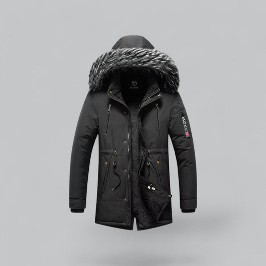 VogeLuxe | Men’s Faux Fur Hooded Winter Parka Jacket
