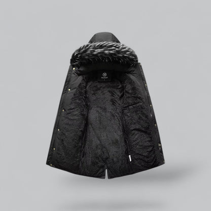 VogeLuxe | Men’s Faux Fur Hooded Winter Parka Jacket