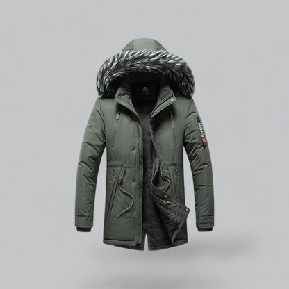 VogeLuxe | Men’s Faux Fur Hooded Winter Parka Jacket