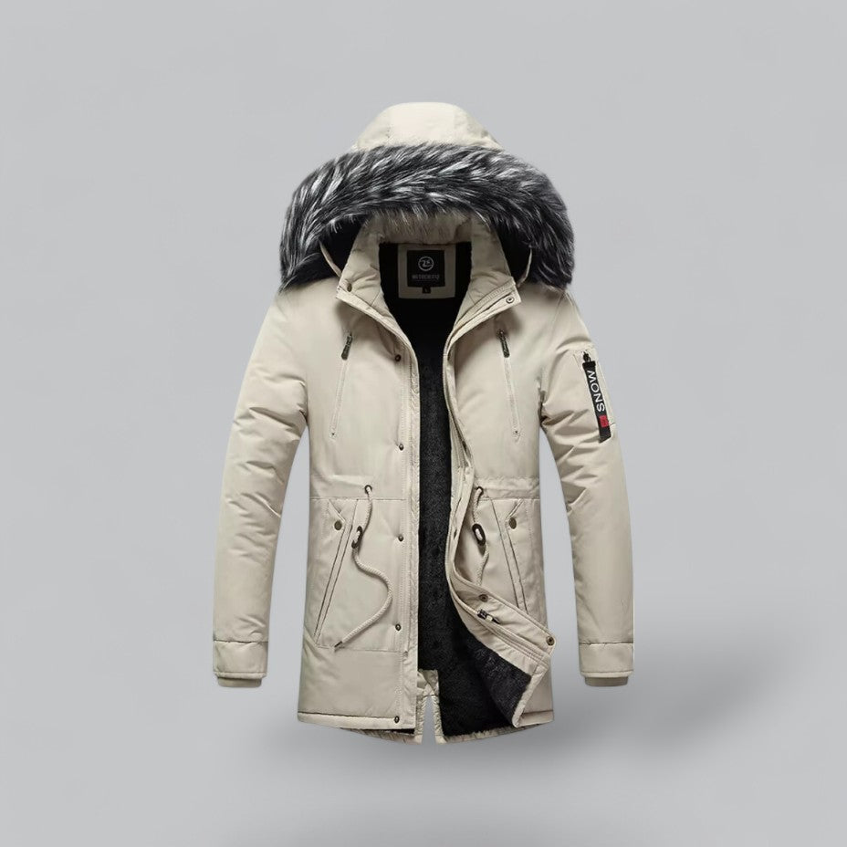 VogeLuxe | Men’s Faux Fur Hooded Winter Parka Jacket