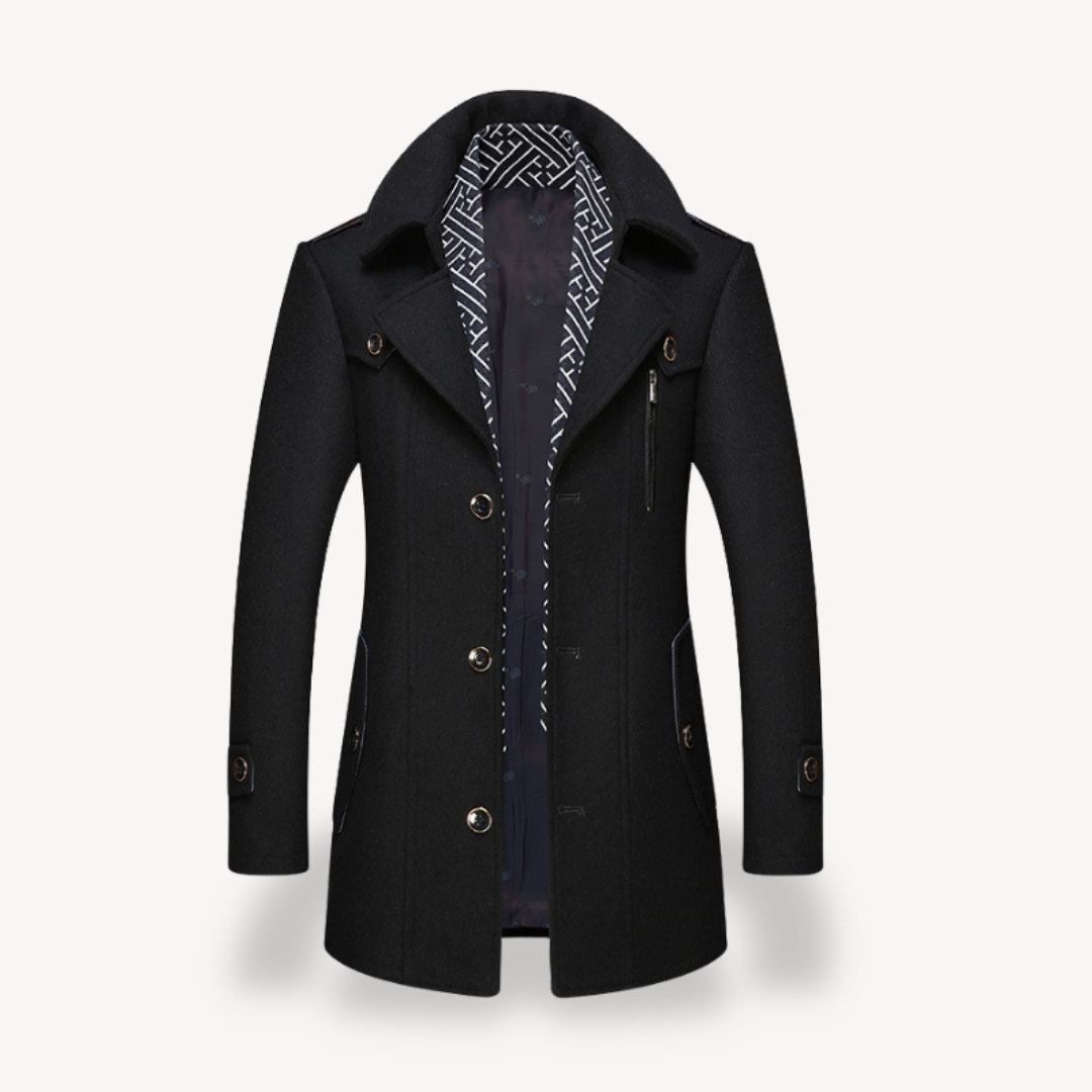 VogeLuxe | Men’s Wool Blend Peacoat