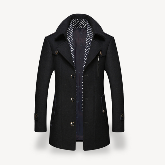 VogeLuxe | Men’s Wool Blend Peacoat