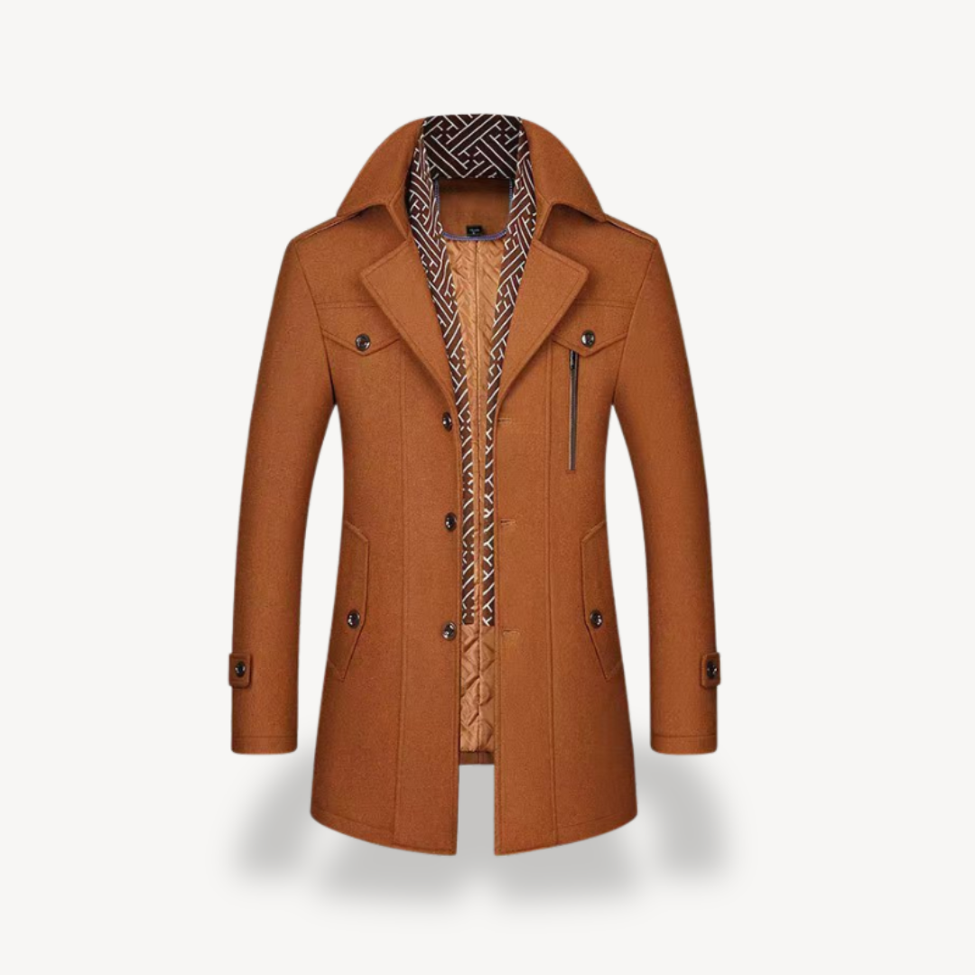 VogeLuxe | Men’s Wool Blend Peacoat