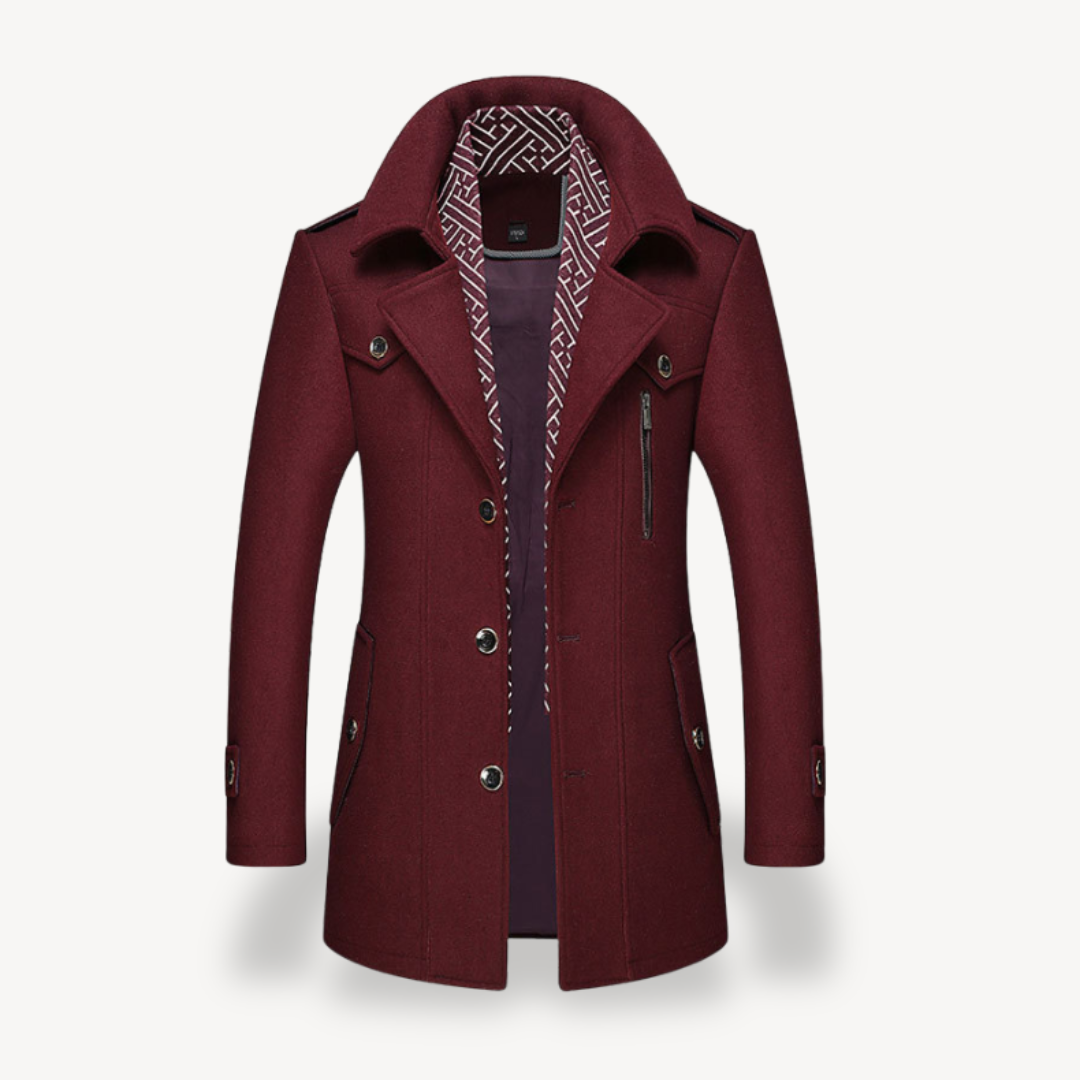 VogeLuxe | Men’s Wool Blend Peacoat