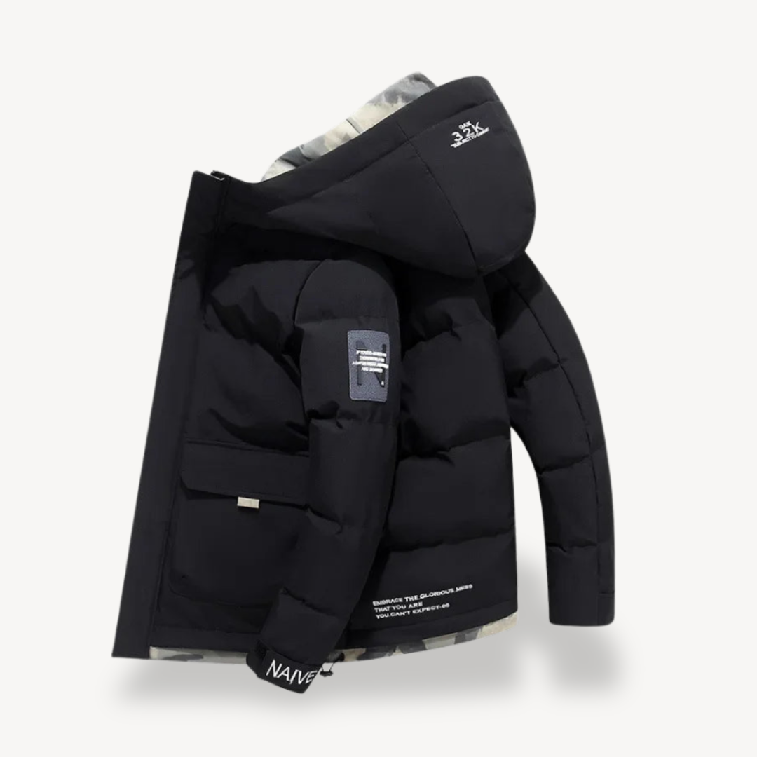 VogeLuxe | Men’s Modern Hooded Puffer Jacket