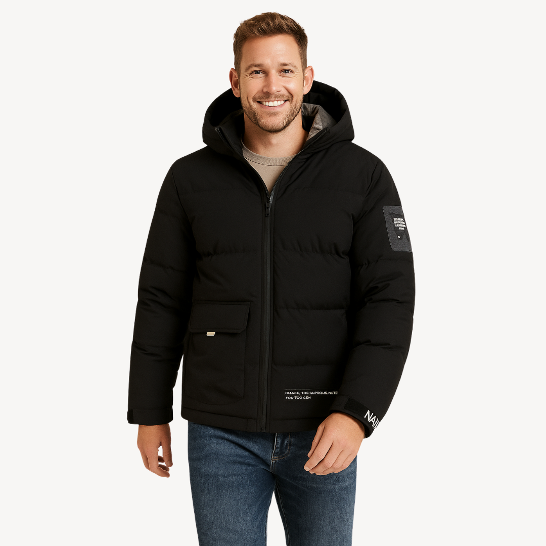 VogeLuxe | Men’s Modern Hooded Puffer Jacket