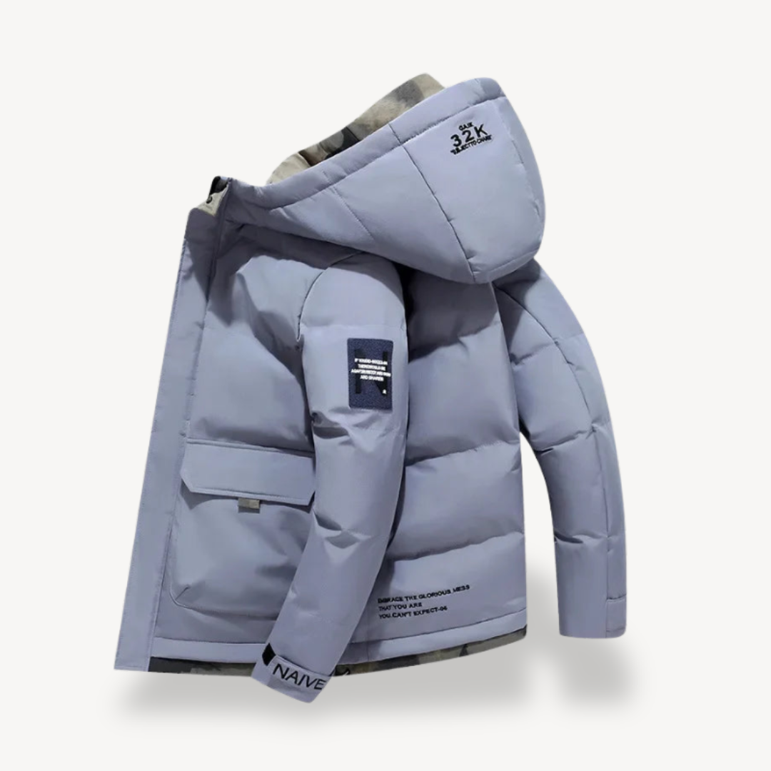 VogeLuxe | Men’s Modern Hooded Puffer Jacket