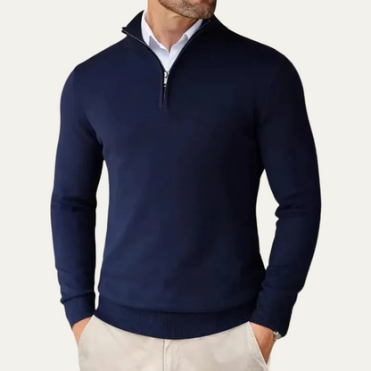 Men’s Quarter-Zip Sweater – Slim Fit Sport Pullover with Mock Neck 2