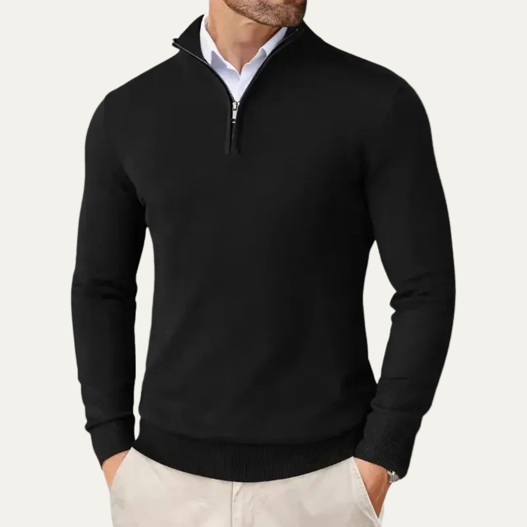 Men’s Quarter-Zip Sweater – Slim Fit Sport Pullover with Mock Neck 3