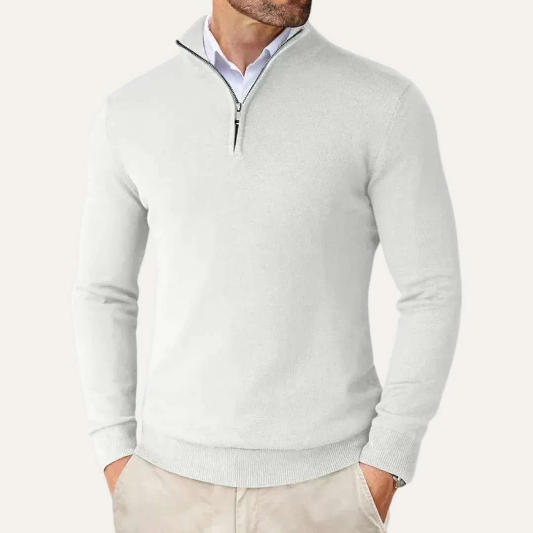 Men’s Quarter-Zip Sweater – Slim Fit Sport Pullover with Mock Neck 4
