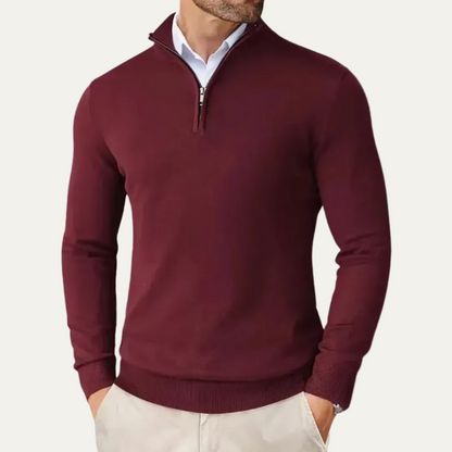 Men’s Quarter-Zip Sweater – Slim Fit Sport Pullover with Mock Neck 5