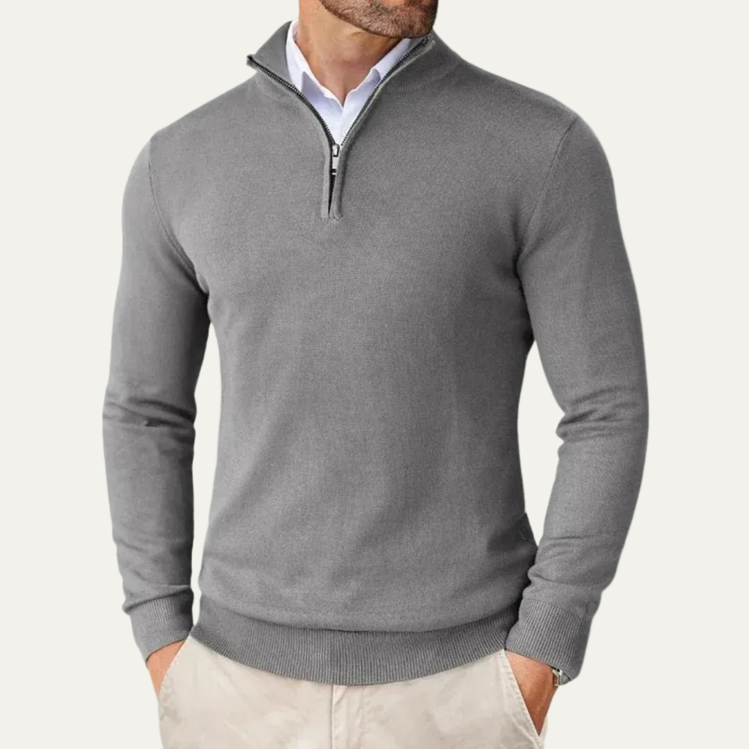 Men’s Quarter-Zip Sweater – Slim Fit Sport Pullover with Mock Neck 7