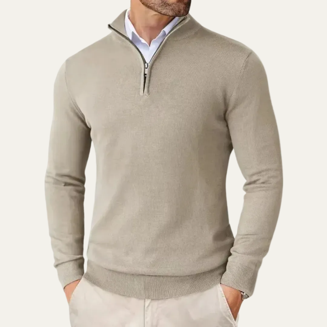 Men’s Quarter-Zip Sweater – Slim Fit Sport Pullover with Mock Neck 8