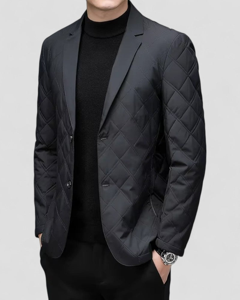 VogeLuxe | Men’s Diamond Quilted Suit Jacket