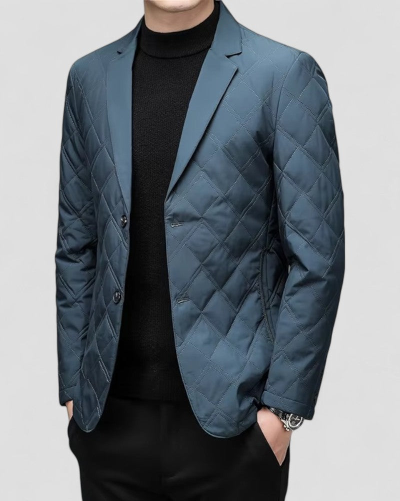 VogeLuxe | Men’s Diamond Quilted Suit Jacket