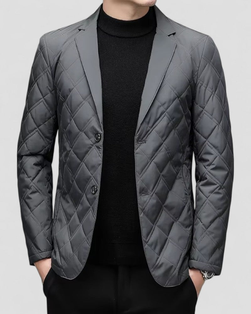 VogeLuxe | Men’s Diamond Quilted Suit Jacket