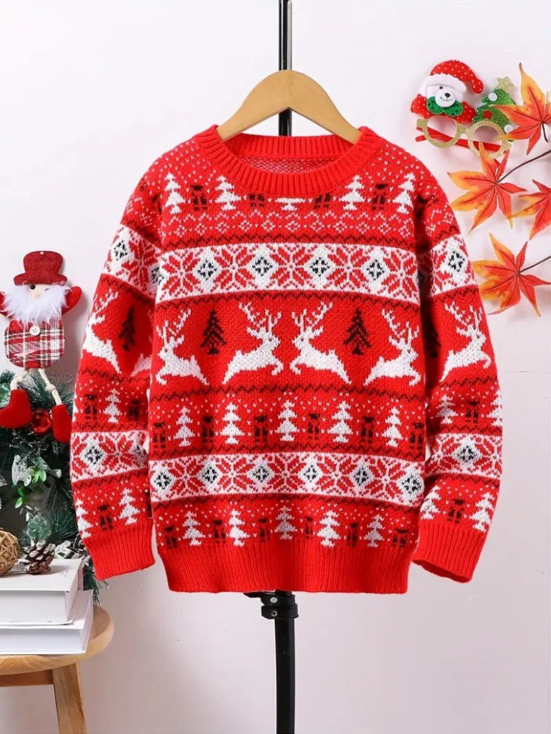 Men’s Reindeer & Tree Christmas Sweater 0