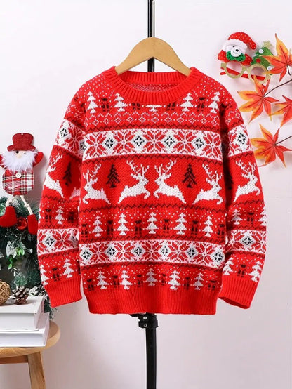 Men’s Reindeer & Tree Christmas Sweater 0