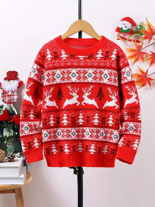 Men’s Reindeer & Tree Christmas Sweater 0