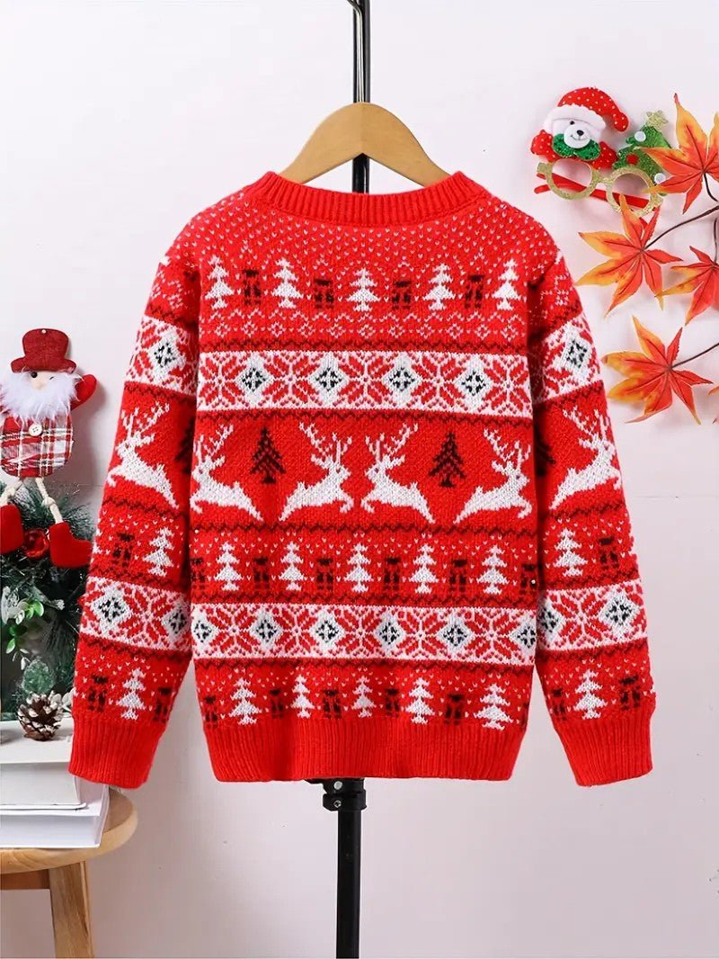 Men’s Reindeer & Tree Christmas Sweater 1