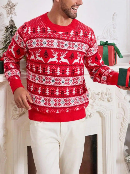 Men’s Reindeer & Tree Christmas Sweater 2