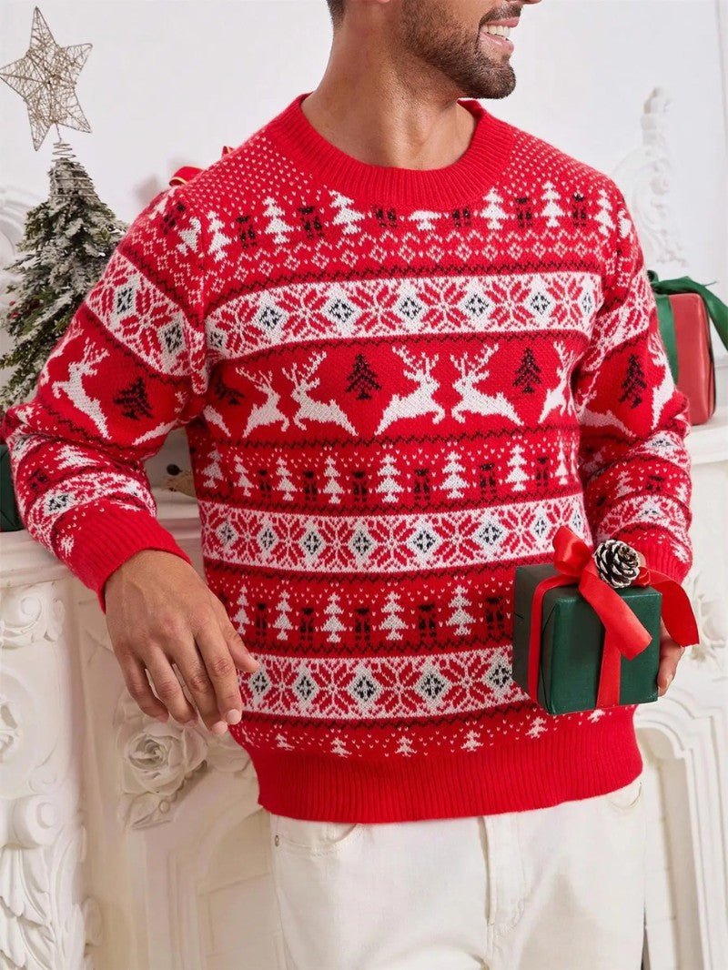 Men’s Reindeer & Tree Christmas Sweater 3