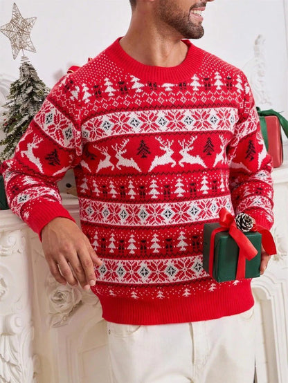 Men’s Reindeer & Tree Christmas Sweater 3