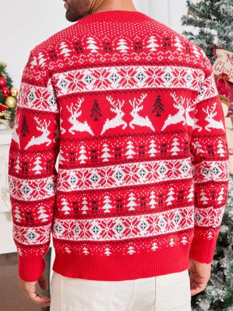 Men’s Reindeer & Tree Christmas Sweater 4