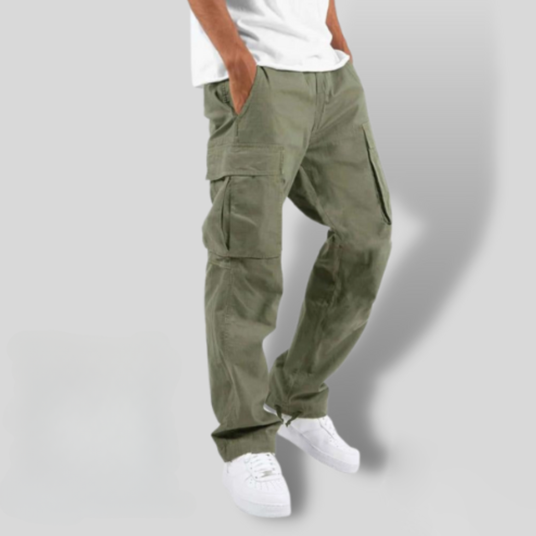 Comfortable Elastic Waist Cargo Pants for Men - VogeLuxe