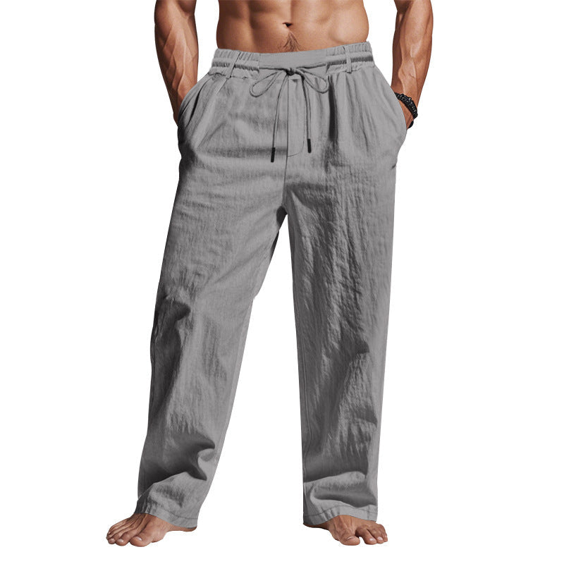 Comfortable Elastic Waist Casual Pants with Pockets