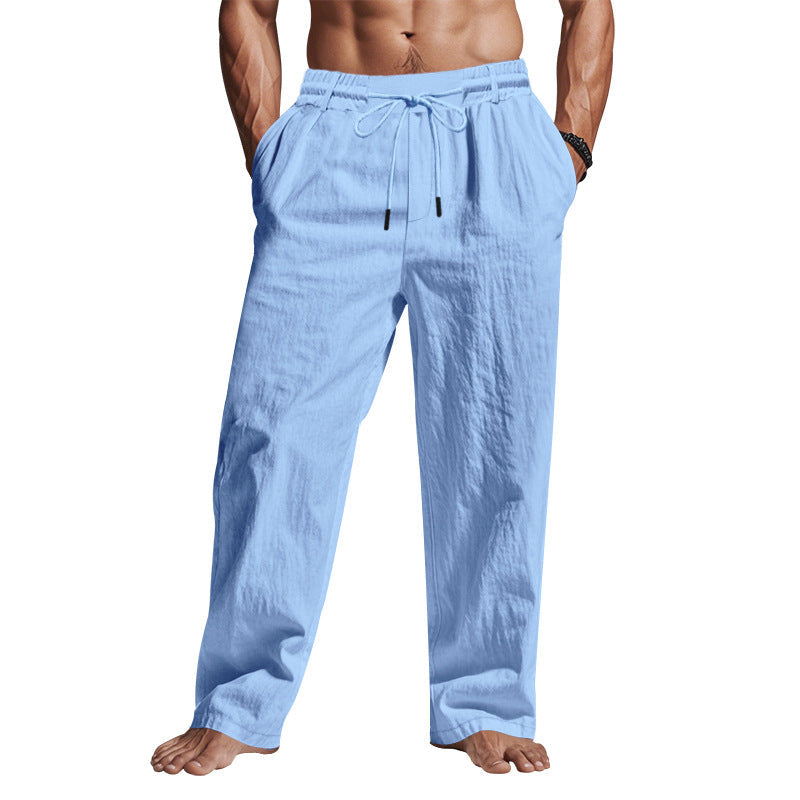 Comfortable Elastic Waist Casual Pants with Pockets