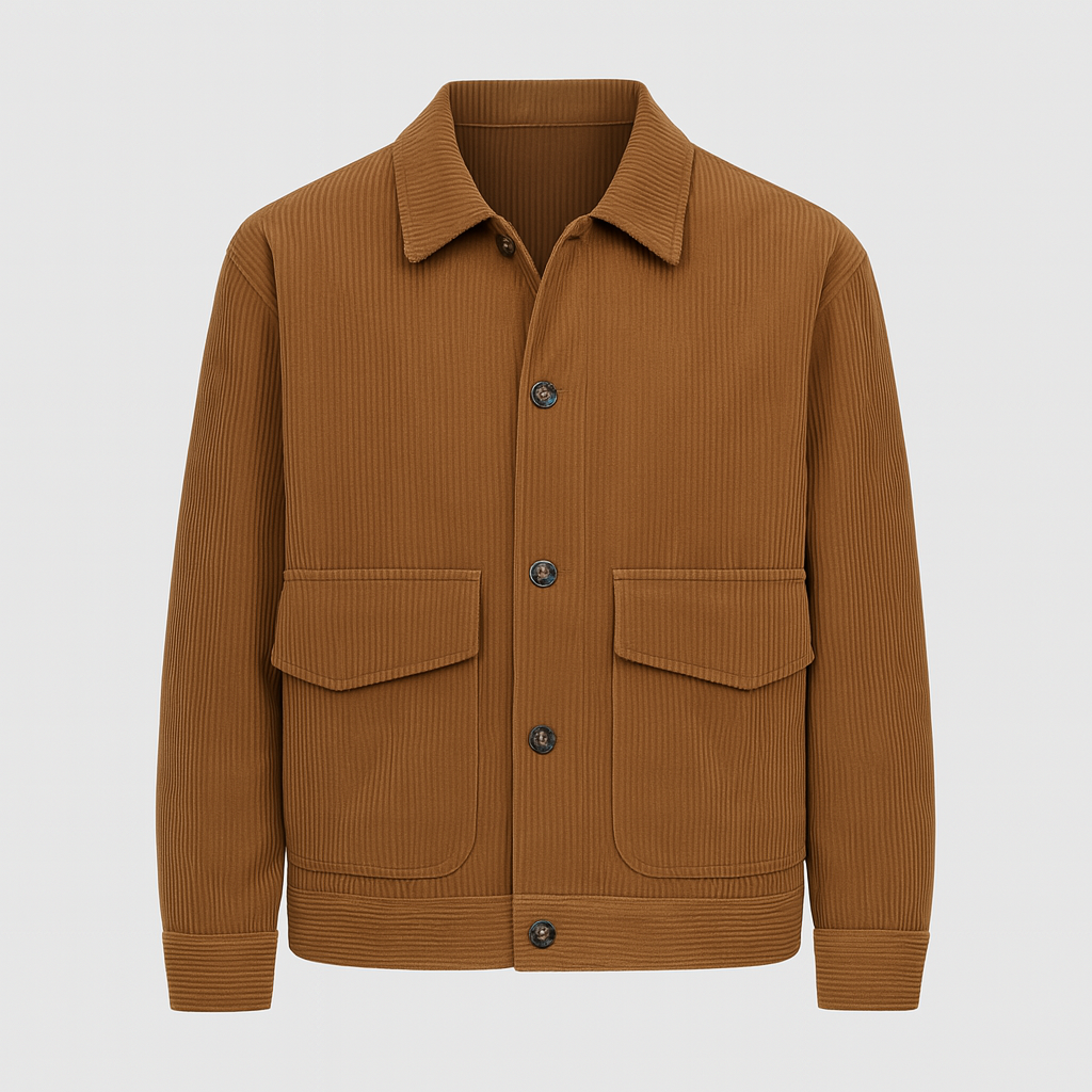 Rugged Corduroy Work Jacket - Traditional Mens Style - VogeLuxe