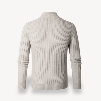 VogeLuxe | Men’s Fitted Quarter-Zip Sweater