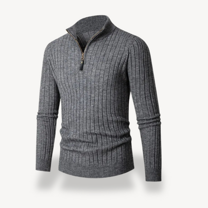 VogeLuxe | Men’s Fitted Quarter-Zip Sweater