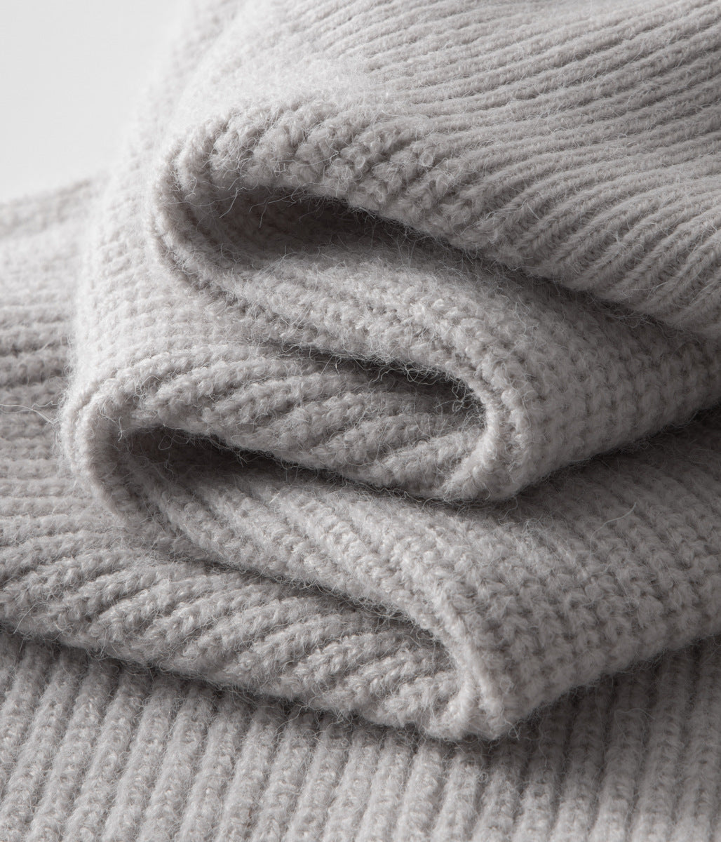 Men’s Ribbed Zip-Through Cardigan Funnel Neck Sweater 4