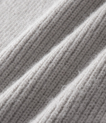 Men’s Ribbed Zip-Through Cardigan Funnel Neck Sweater 8