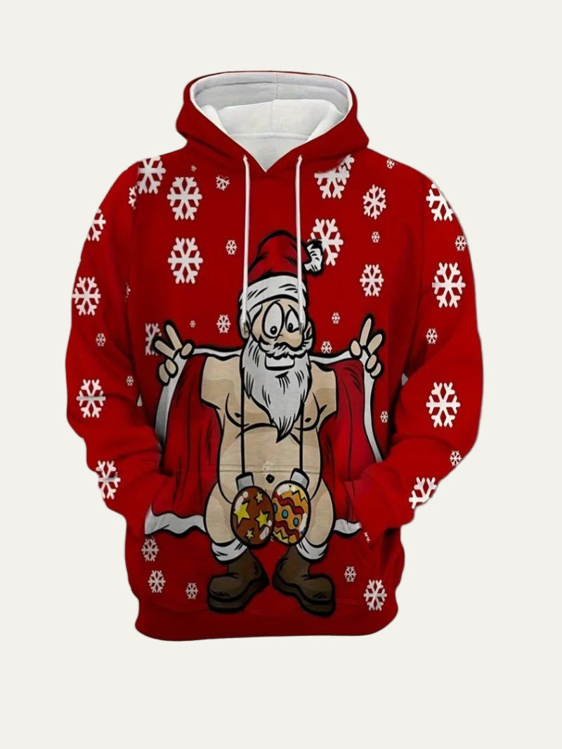 Men’s Santa Print Christmas Hoodie 3