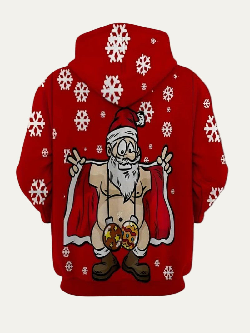 Men’s Santa Print Christmas Hoodie 4