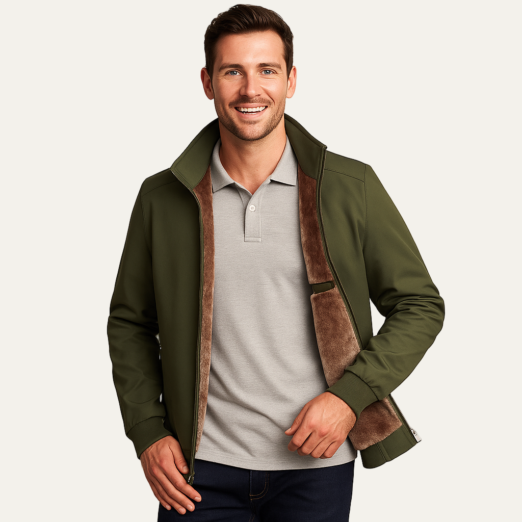 VogeLuxe | Men’s Faux-Fur Lined Bomber Jacket