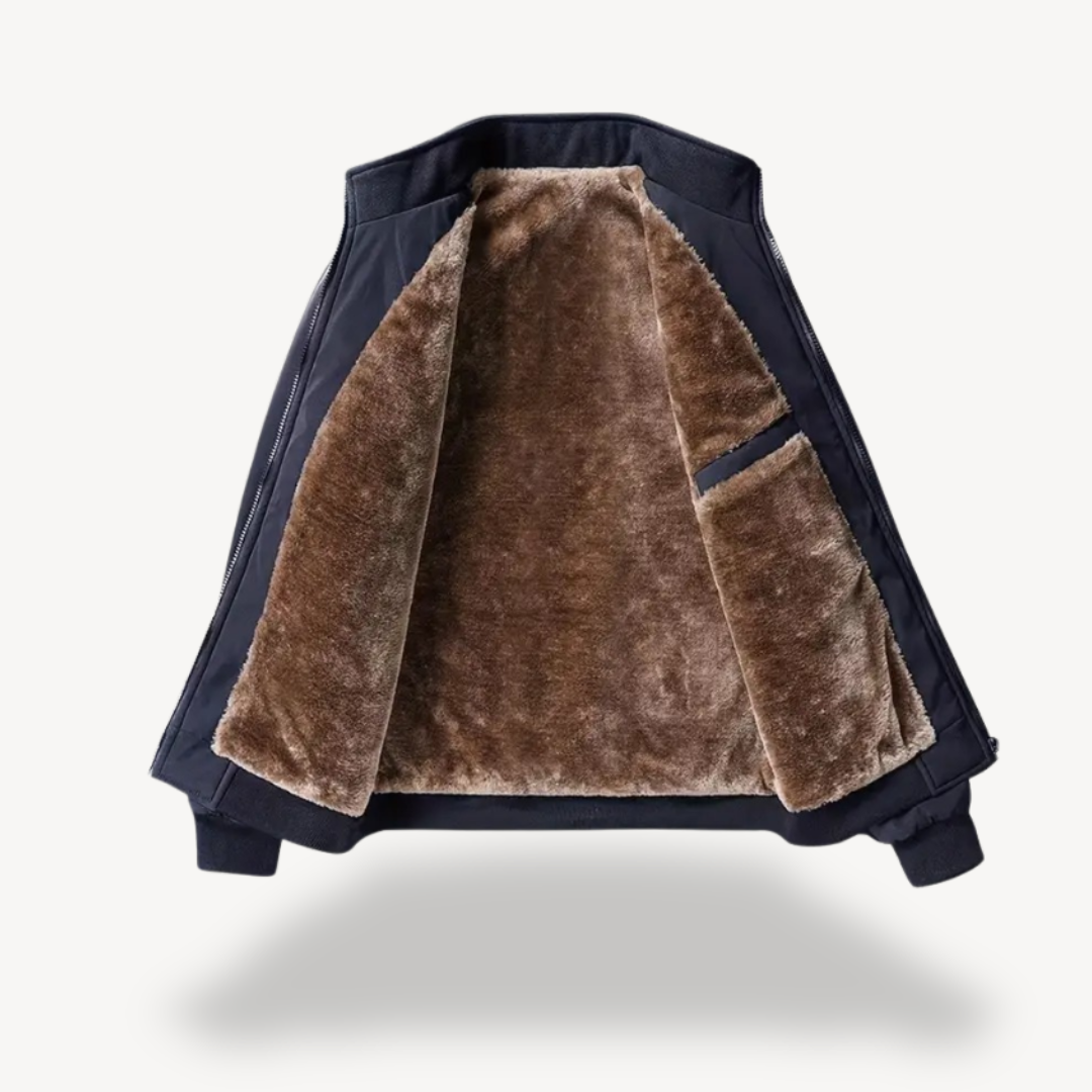 VogeLuxe | Men’s Faux Fur Lined Winter Bomber Jacket