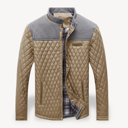 VogeLuxe | Men’s Quilted Knit Bomber Jacket