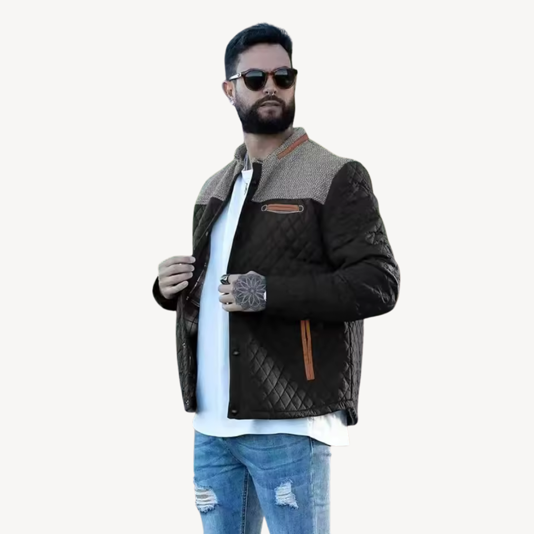 VogeLuxe | Men’s Quilted Knit Bomber Jacket